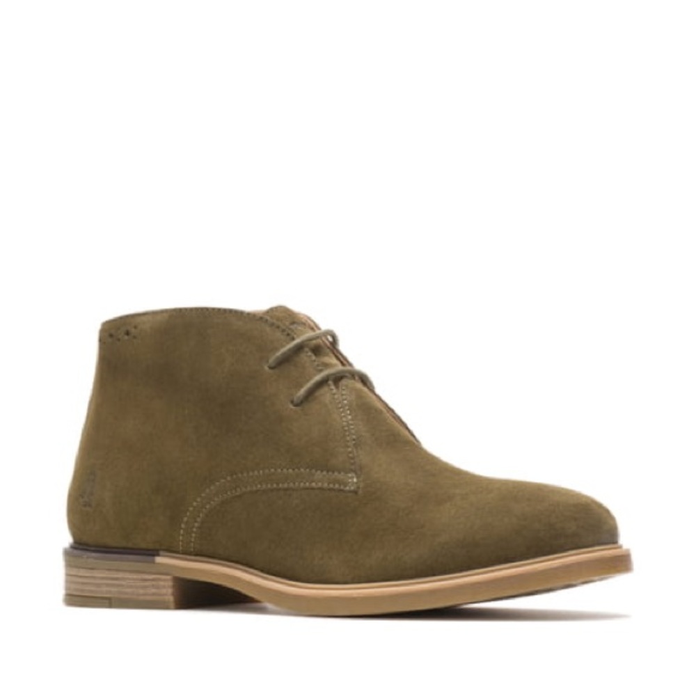 Olive Green Suede Booties